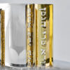 Slanted-Top Modern Sterling Silver Havdalah Set with Arch Handles