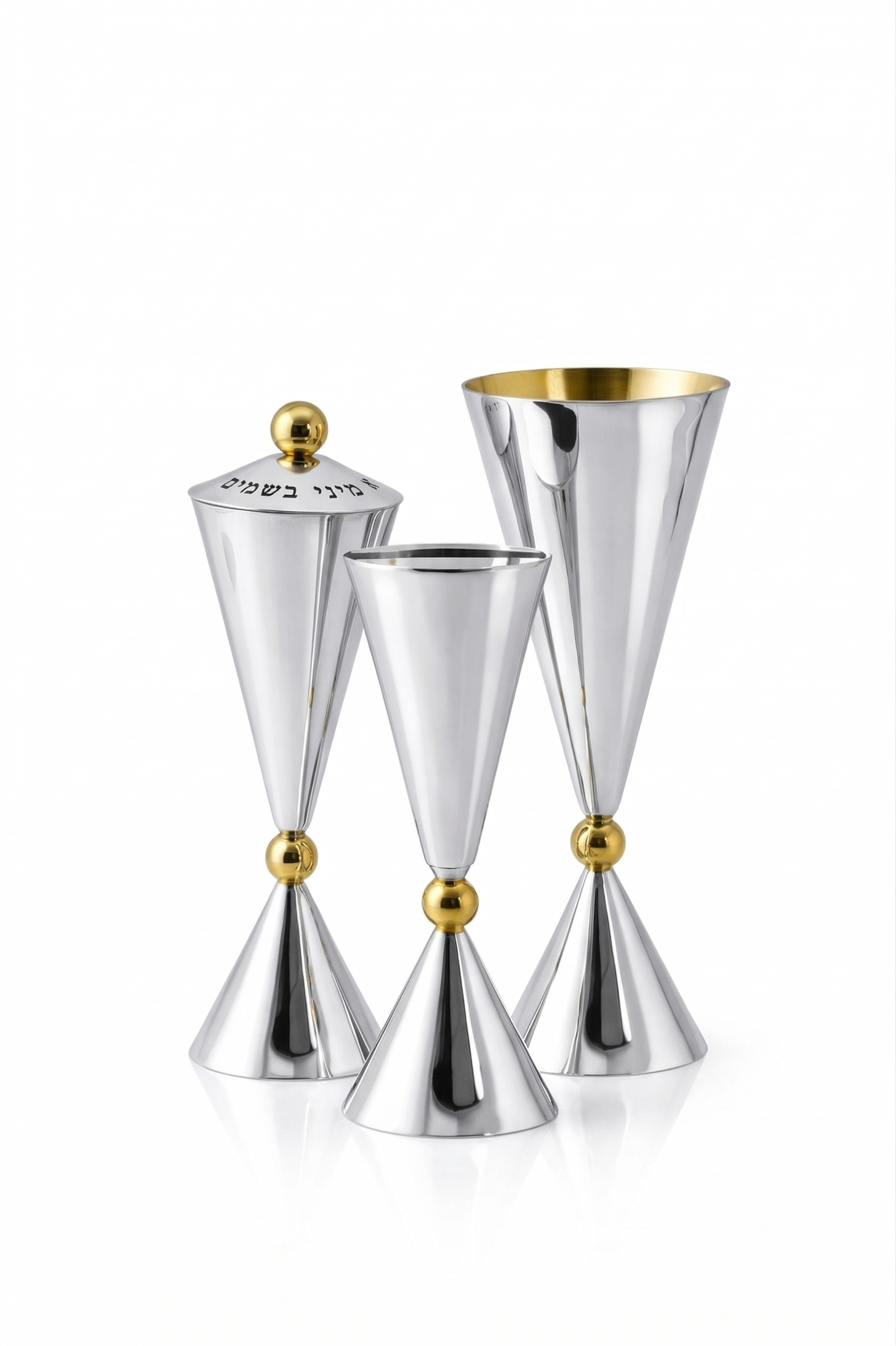Contemporary Sterling Silver Floral Havdalah Set with Petals