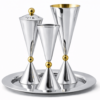 Contemporary Sterling Silver Floral Havdalah Set with Petals