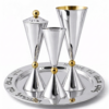 Contemporary Sterling Silver Floral Havdalah Set with Petals