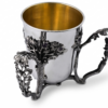 Sterling Silver Netilat Yadayim Semicircular Gold Blessing Handles