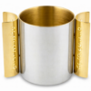 Sterling Silver Netilat Yadayim Semicircular Gold Blessing Handles