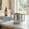 Contemporary Two-Tone Sterling Silver Washing Cup Parallel Handles
