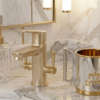 Opposing Handles Sterling Silver and Gold Brass Washing Cup