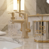 Opposing Handles Sterling Silver and Gold Brass Washing Cup