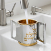 Opposing Handles Sterling Silver and Gold Brass Washing Cup