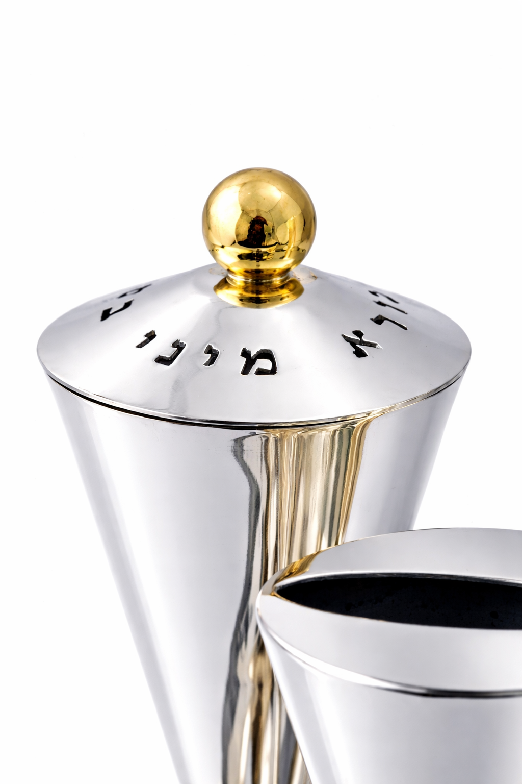 Contemporary Sterling Silver Floral Havdalah Set with Petals