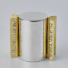 Slanted-Top Modern Sterling Silver Havdalah Set with Arch Handles
