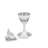 Contemporary Sterling Silver Floral Havdalah Set with Petals