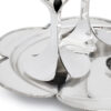 Unique Handcrafted Six Petal Sterling Silver Multi Purpose Tray