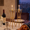 Tall Minimalist Airy Frame Candlesticks with Floating Silver Holders