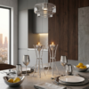 Tall Minimalist Airy Frame Candlesticks with Floating Silver Holders