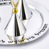 Contemporary Sterling Silver Floral Havdalah Set with Petals