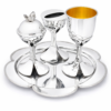 Contemporary Sterling Silver Floral Havdalah Set with Petals