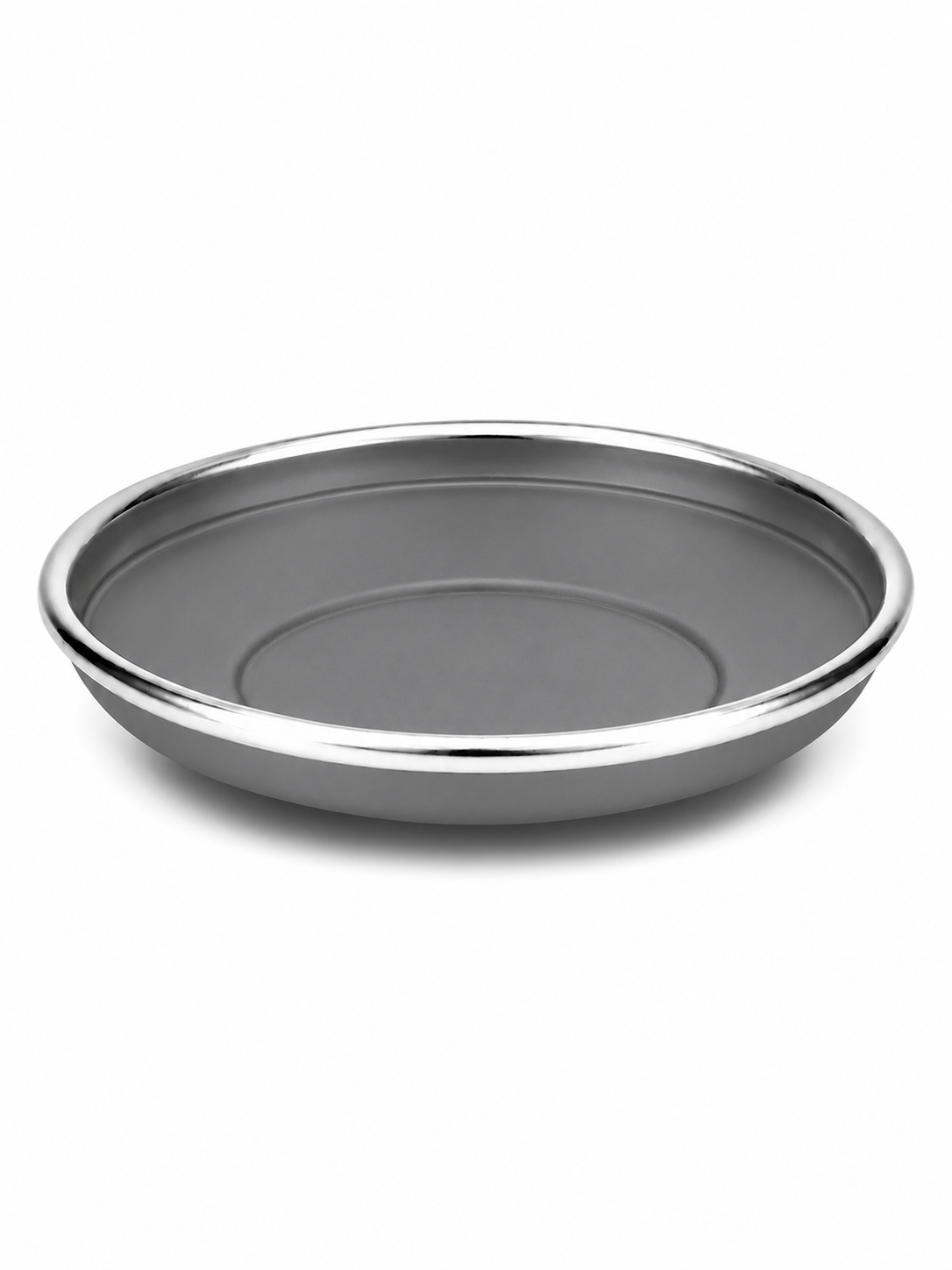 Engraved Aluminum Kiddush Cup with Silver Base and Matching Plate