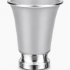Engraved Aluminum Kiddush Cup with Silver Base and Matching Plate