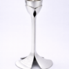 Artistic Floral Inspired Petal Base Sterling Silver Candle Holders