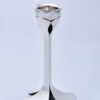 Artistic Floral Inspired Petal Base Sterling Silver Candle Holders