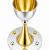 Grand Sterling Silver Modern Kiddush Cup With Elegant Brass Stem
