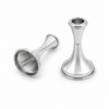 Minimalist Small Tapered Design Smooth Pure Silver Candlesticks