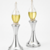 Minimalist Small Tapered Design Smooth Pure Silver Candlesticks