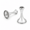 Minimalist Small Tapered Design Smooth Pure Silver Candlesticks