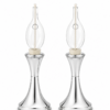 Minimalist Small Tapered Design Smooth Pure Silver Candlesticks