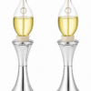 Minimalist Small Tapered Design Smooth Pure Silver Candlesticks