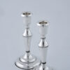 Elegant Mid-Sized Filigree Silver Candlesticks with Matching Tray