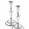 Elegant Mid-Sized Filigree Silver Candlesticks with Matching Tray
